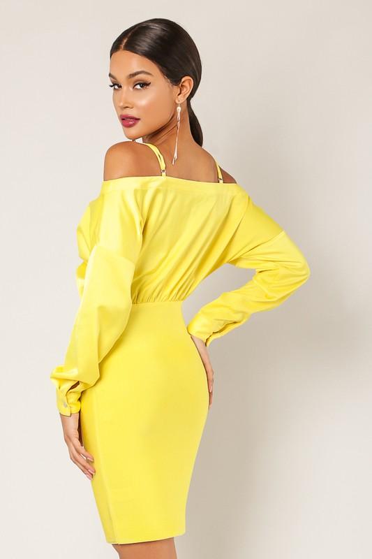 2Fer Dress With Front Tie - TRESLUSH