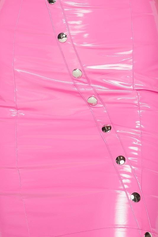 BUBBLE GUM LATEX DRESS - TRESLUSH