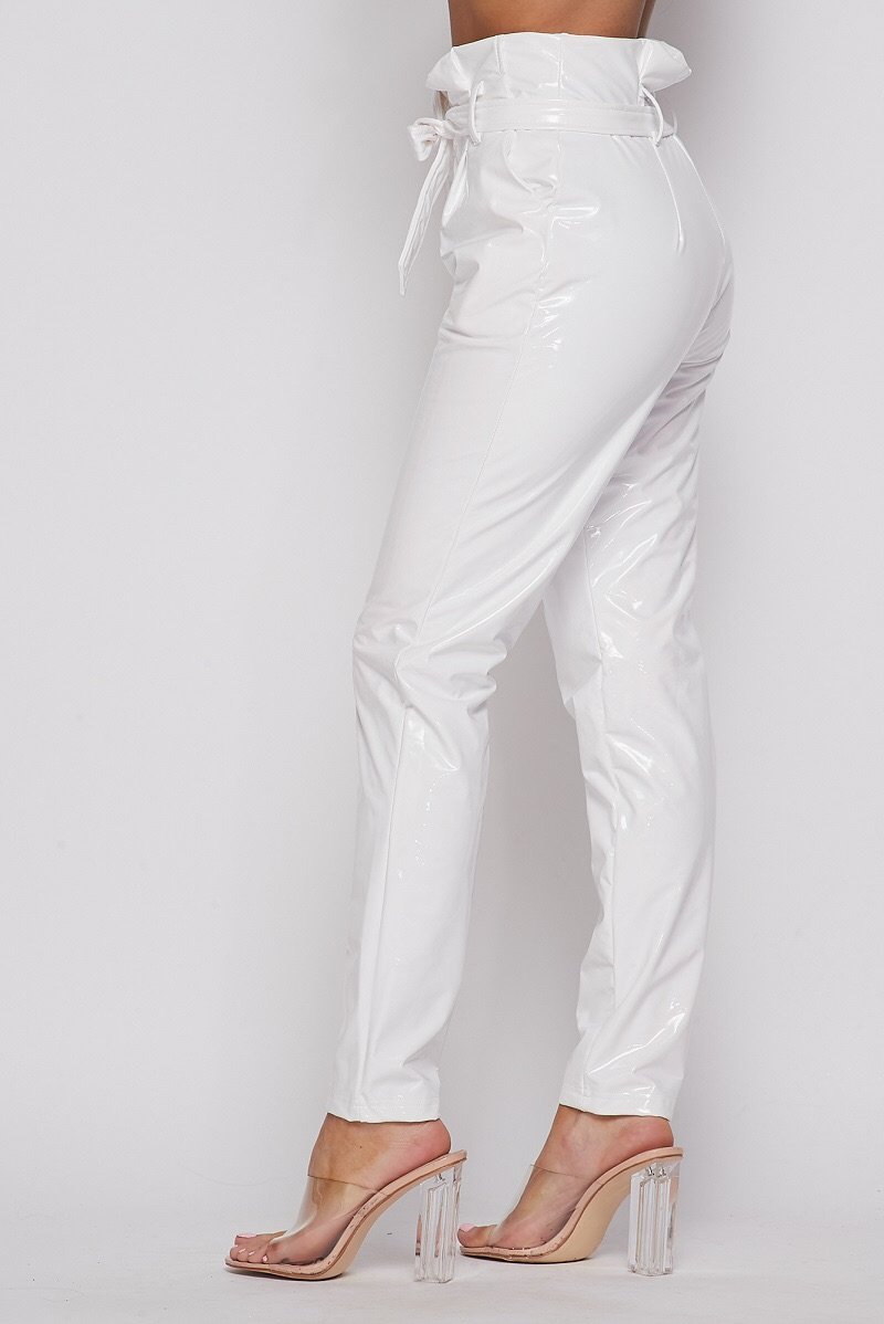 CHANDELLE PVC PANT - WHITE - TRESLUSH
