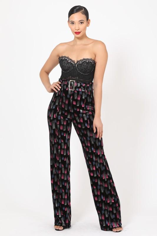 Colorful Touch Pattern Pants - TRESLUSH