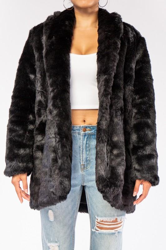 Faux fur heavy weight coat - TRESLUSH