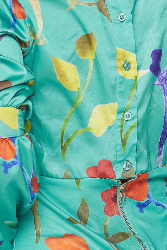 FLAVA FLORAL TOP - GREEN - TRESLUSH