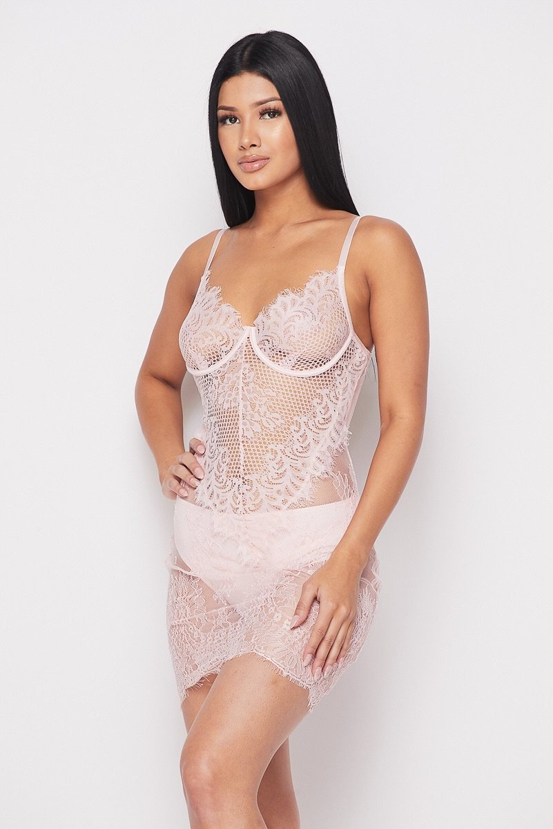 HARRIET LACE SET - BLUSH - TRESLUSH