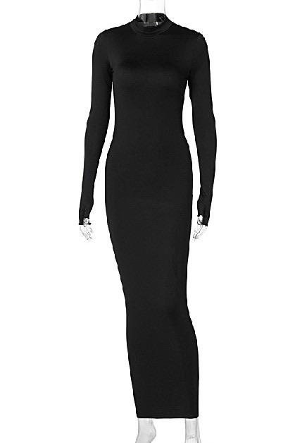 HOUR GLASS DRESS - BLACK - TRESLUSH