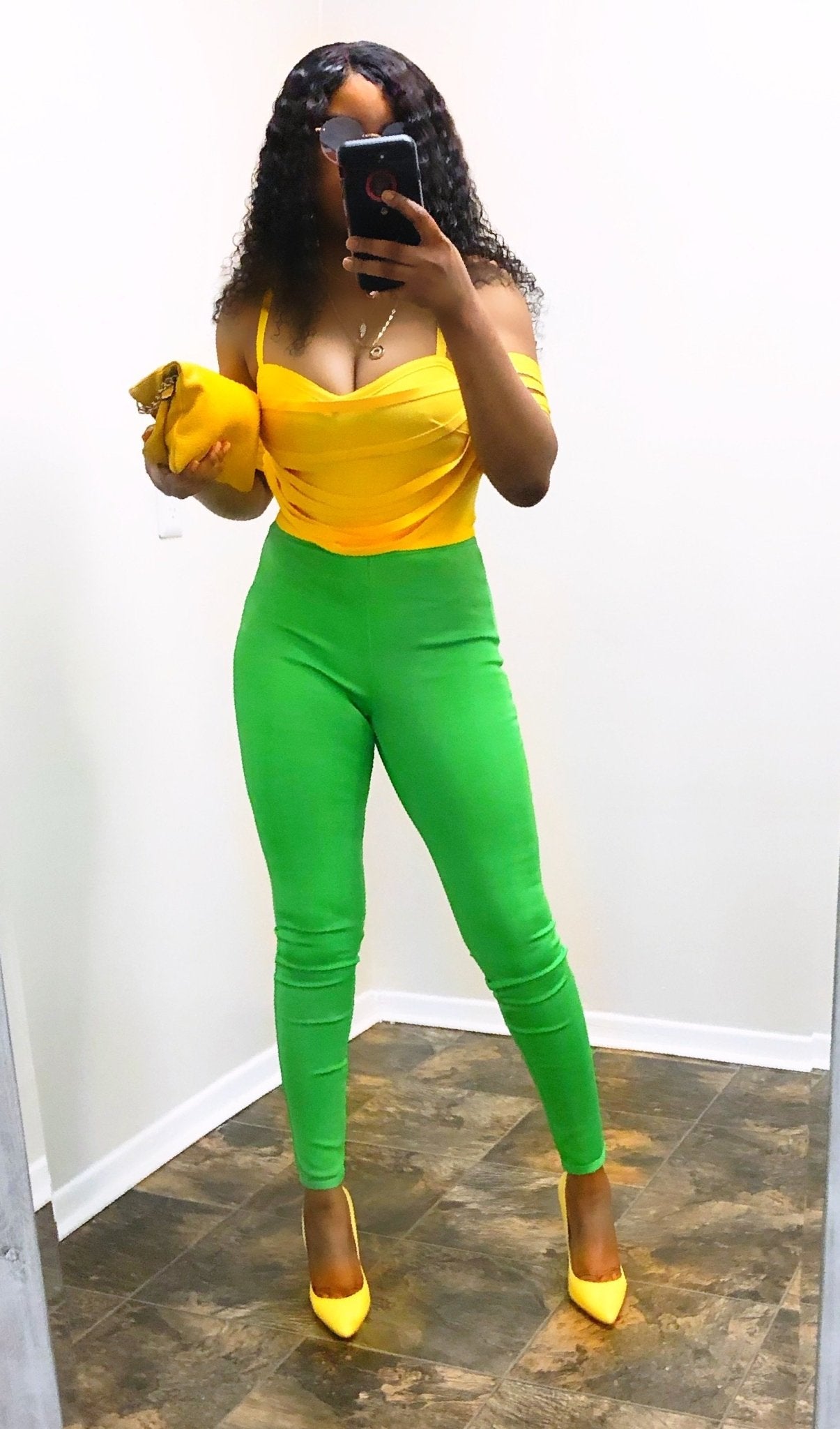 LISHA BANDAGE TOP - YELLOW - TRESLUSH