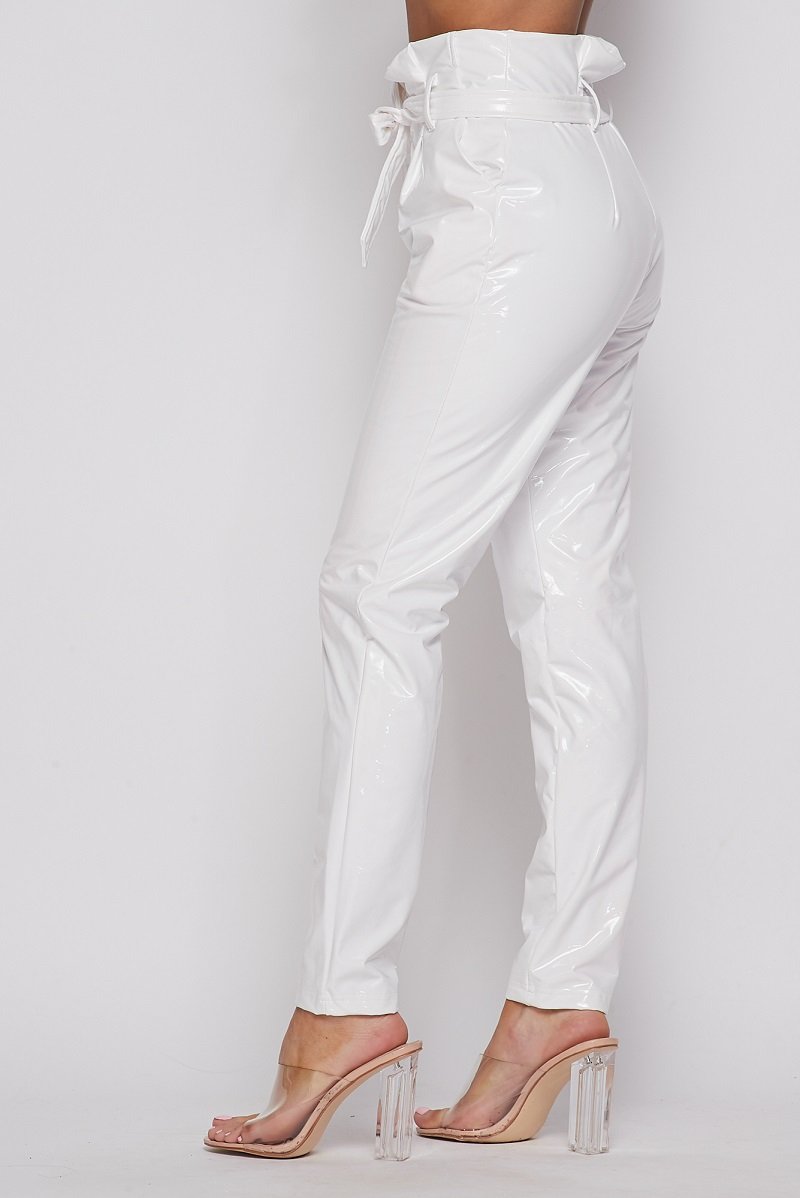 RYANNE PVC PANT - WHITE - TRESLUSH