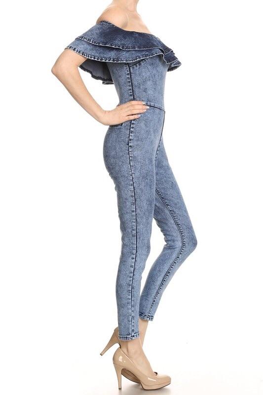 VANNA DENIM JUMPSUIT - TRESLUSH