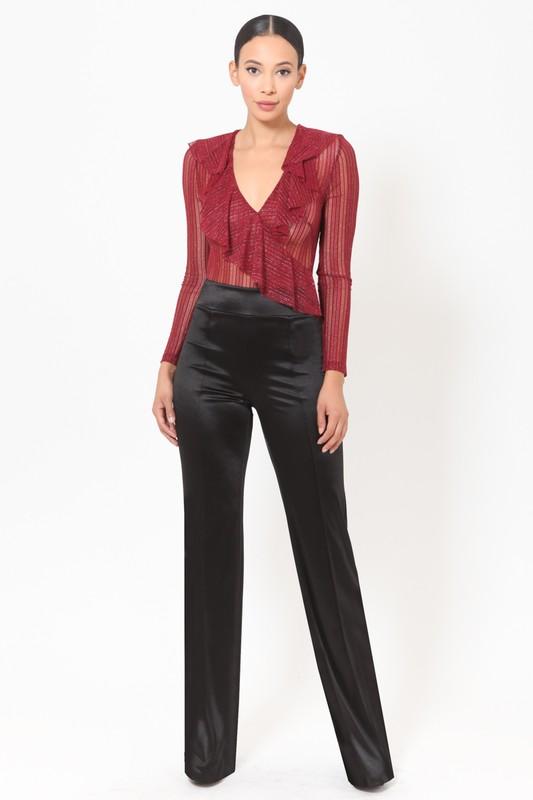 VIVIANNE SATIN PANT - Blue - TRESLUSH
